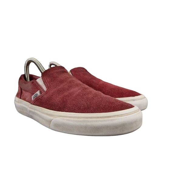 Vans Shoes Womens 6.5 Sneakers Classic Slip On Leather Skate Casual Active Red - Picture 1 of 12